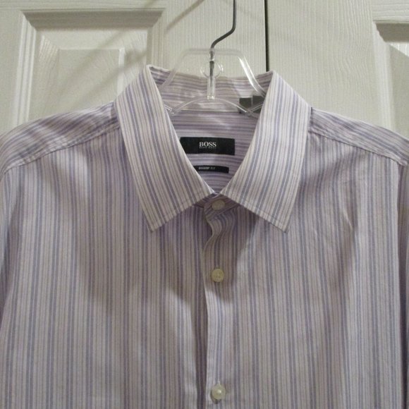 Hugo Boss Other - Hugo Boss Striped Dress Shirt 16.5 Neck 34-35 Sleeve Office Wear Professional